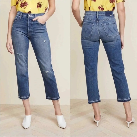 Mother Superior The Tomcat Undone Hem Jeans in Playing Dirty Size 26 - Picture 2 of 11